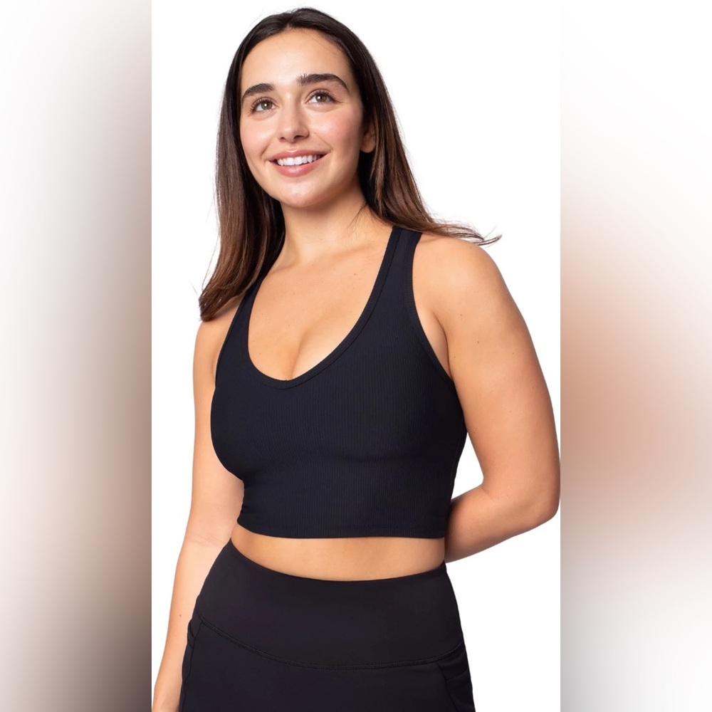 🌷 90 DEGREE by reflex vortex rib cropped sport bra 🌷